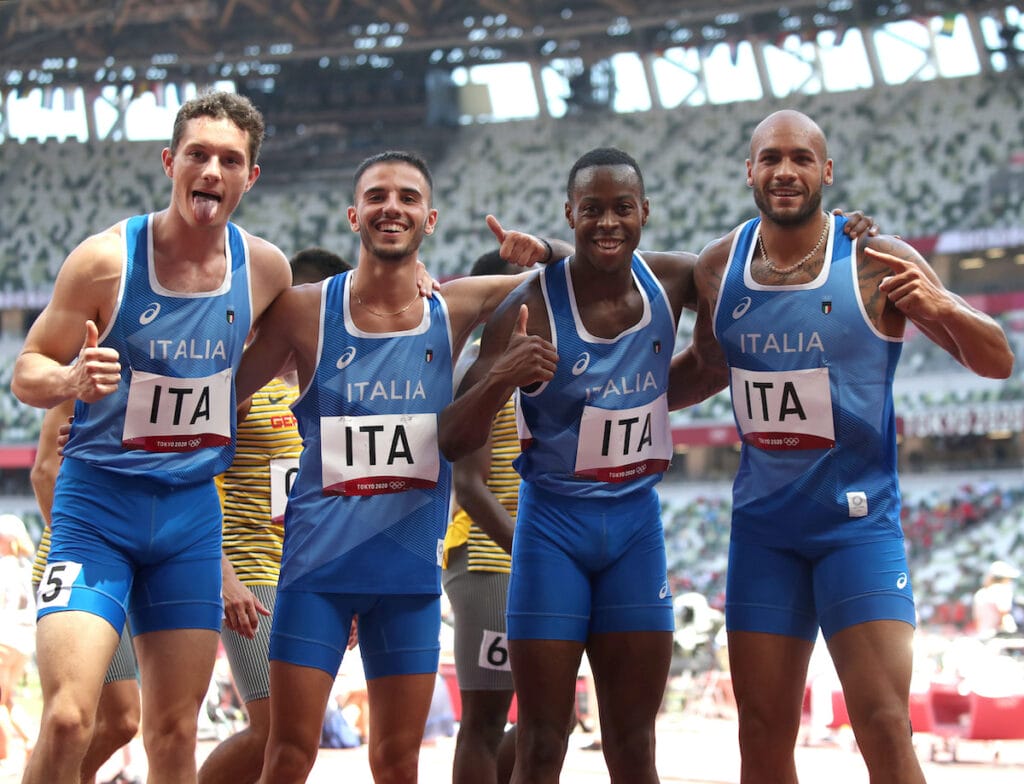 Lorenzo Patta, Marcell Jacobs, Eseosa Desalu e Filippo Tortu