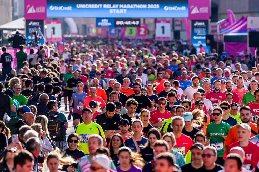 Partenza Staffetta Milano Marathon 2025