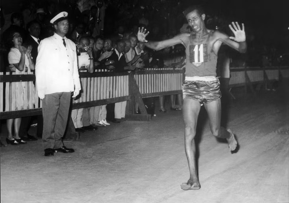Abebe Bikila Maratona Olimpiadi di Roma 1960