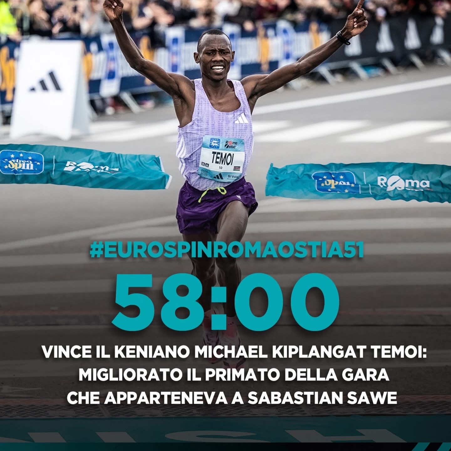 Michael Kiplangat Temoi RomaOstia Half Marathon 2026