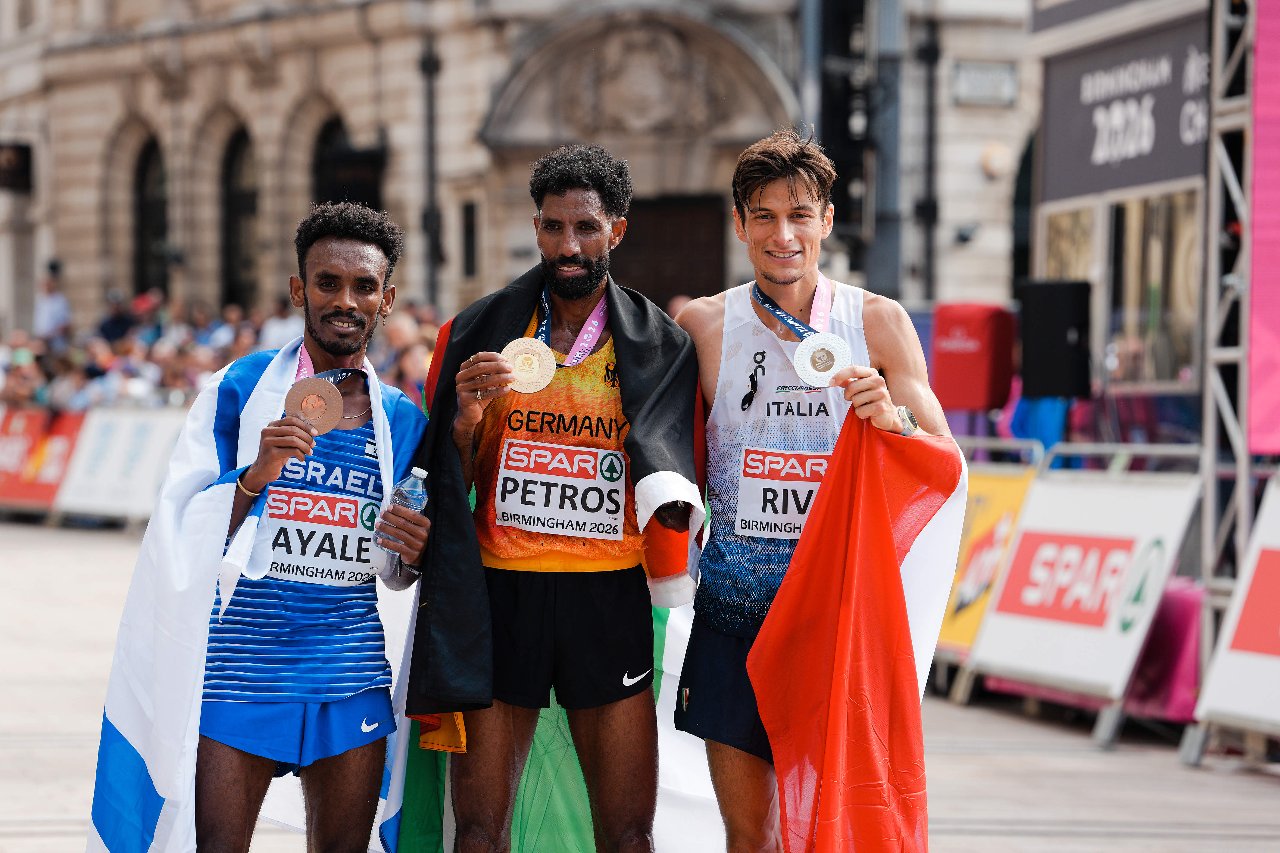 Podio Maratona Maschile Campionati Europei Birmingham 2026